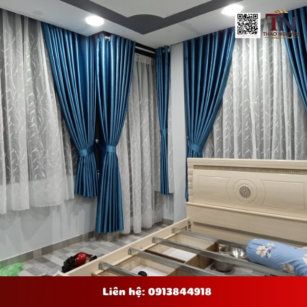 Thi công lắp đặt rèm cửa nhà chị Quế Quận 4