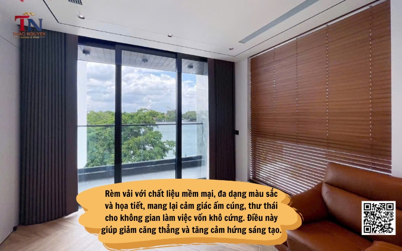 Nổi Bật Không Gian Làm Việc Với Rèm Cửa Đẹp Thảo Nguyên