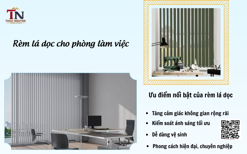 Nổi Bật Không Gian Làm Việc Với Rèm Cửa Đẹp Thảo Nguyên