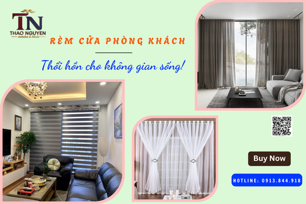 Cách phối rèm cửa phòng khách giúp 'Thổi hồn' cho không gian sống