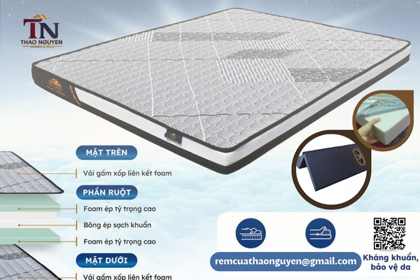 Nệm Bông Ép Kim Cương Kháng Khuẩn – Bí Quyết Cho Giấc Ngủ Sâu Và Cột Sống Khỏe Mạnh