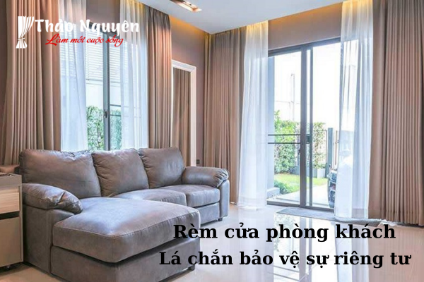 Rèm cửa phòng khách - ‘Lá chắn’ bảo vệ sự riêng tư cho gia đình