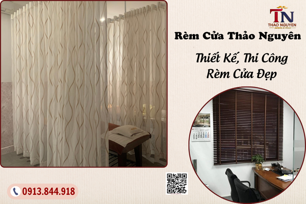 Thiết Kế, Thi Công Rèm Cửa Đẹp Cho Văn Phòng, Spa: Giá Cực Sốc Tại Thảo Nguyên