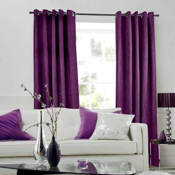 Rèm cửa vải nhung màu tím sang trọng - Thảo Nguyên