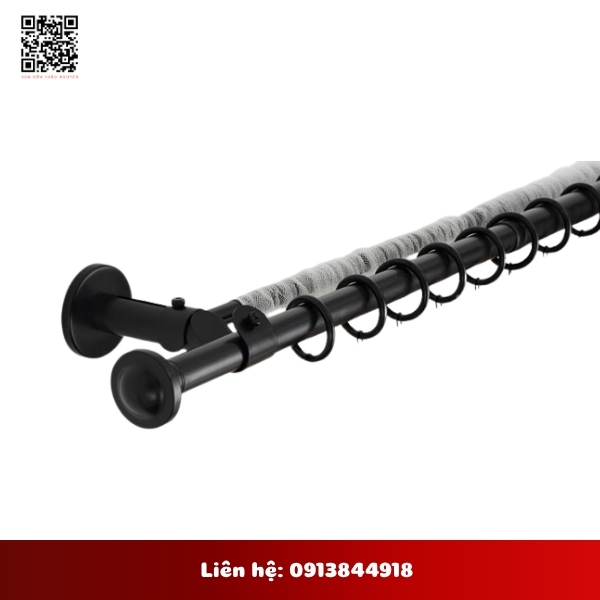 Thanh treo rèm cửa màu đen